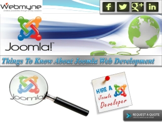 Things to Know About Joomla Web Development Services