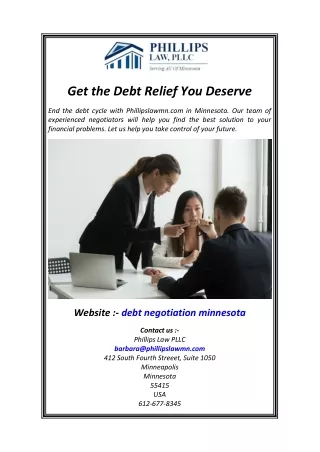 Get the Debt Relief You Deserve