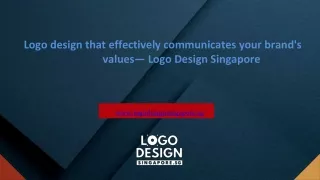 Logo design that effectively communicates your brand's values— Logo Design Singapore