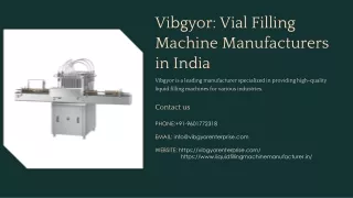 Vial Filling Machine Manufacturers in India, Best Vial Filling Machine Manufactu