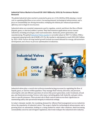 Industrial Valves Market