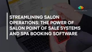 Miosalon - Salon Operations The Power of Salon Point of Sale Systems and Spa Booking Softwar