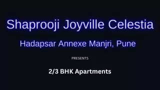 Shaprooji Joyville Celestia Pune Brochure