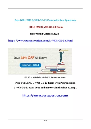 D-VXR-OE-23 Dell VxRail Operate 2023 Exam Questions