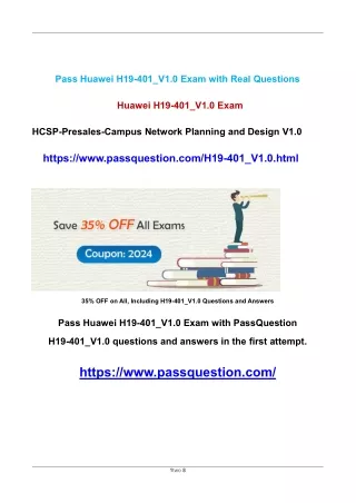 H19-401_V1.0 HCSP-Presales-Campus Network Planning and Design V1.0 Exam Questions