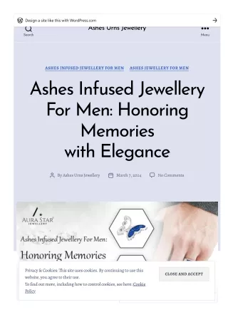 Ashes Infused Jewellery For Men: Honoring Memories with Elegance