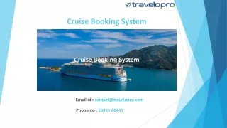 Cruise Booking System