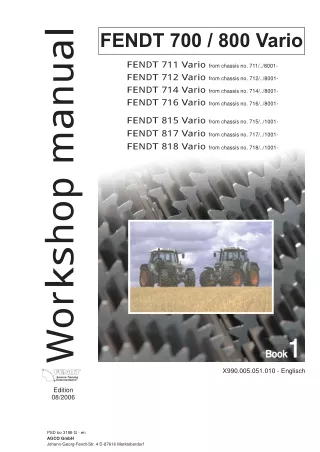 FENDT 716 VARIO TRACTOR Service Repair Manual