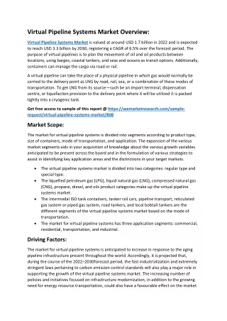 Virtual Pipeline Systems Market Overview