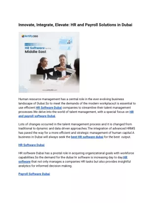 hr and payroll software in dubai