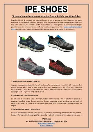 Sicurezza Senza Compromessi Acquista Scarpe Antinfortunistiche Online