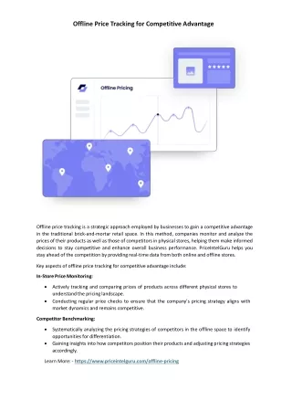 Offline Price Tracking for Competitive Advantage