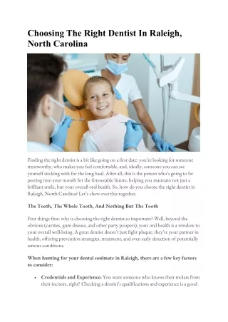 Emergency Pediatric Dental Care Prompt Services Available