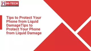 Tips to Protect Your Phone from Liquid Damage