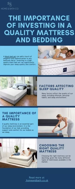 The Importance of Investing in a Quality Mattress and Bedding