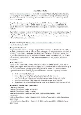 Glycol Ethers Market Size, Share Analysis 2024