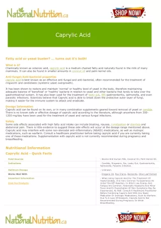 Caprylic Acid