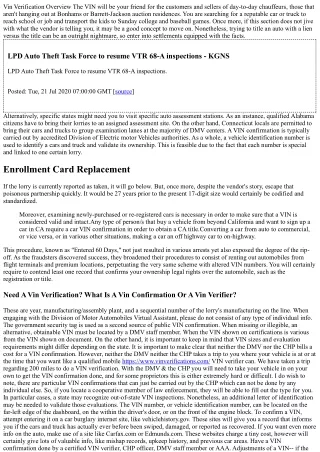 The Supreme Overview To Vin Confirmations & Vin Verifiers