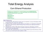 Total Energy Analysis