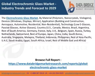 Electrochromic Glass Market