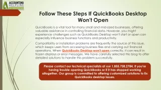 Best ever solution to tackle QuickBooks Desktop won’t open