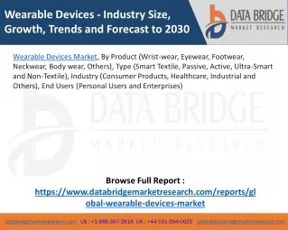Wearable Devices Market – Industry Trends and Forecast to 2030