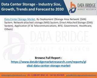 Data Center Storage Market – Industry Trends and Forecast to 2030