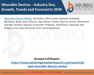 Wearable Devices Market – Industry Trends and Forecast to 2030