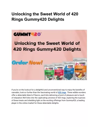 Delta 9 THC Gummies | Delta 9 THC Rings & Belts gummies | Gummy 420