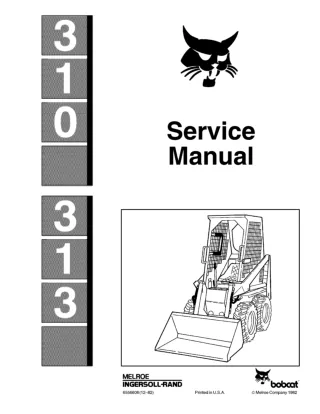 BOBCAT 310 SKID STEER LOADER Service Repair Manual