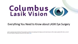 Everything You Need to Know about LASIK Eye Surgery