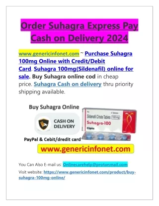 Order Suhagra Express Pay Cash on Delivery 2024