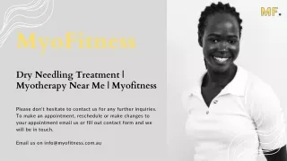 Dry Needling Treatment  Myotherapy Near Me  Myofitness