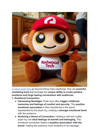 The Allure of Custom Plush Toys_ A Cuddle with Customer Engagement