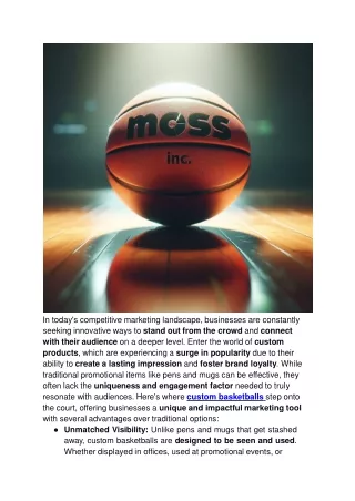 Score Big with Your Brand_ The Power of Custom Basketballs for Businesses