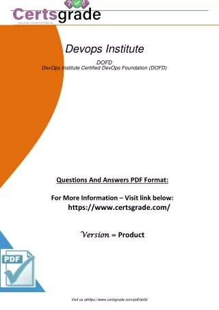 Elevate Success DOFD DevOps Institute Certified DevOps Foundation Exam Mastery