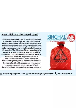 How thick are biohazard bags?