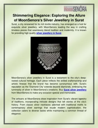 Silver jewellery in Surat