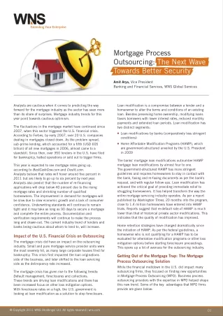 Mortgage Process Outsourcing: The Next Wave Towards Better Security