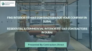 Find Interior Fit-Out Contractors for Your Company in Dubai| Residential & Comme