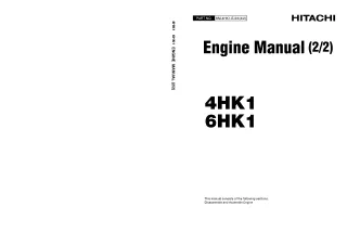 HITACHI 6HK1 ENGINE Service Repair Manual 1