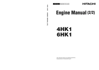 HITACHI 6HK1 ENGINE Service Repair Manual