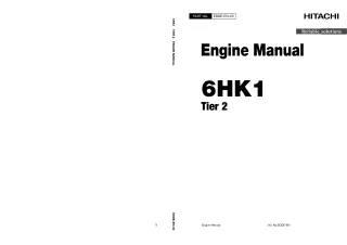 HITACHI 6HK1 TIER 2 ENGINE Service Repair Manual