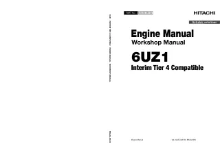 HITACHI 6UZ1 INTERIM TIER 4 COMPATIBLE ENGINE Service Repair Manual