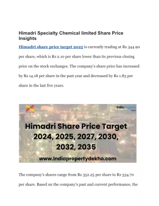 Himadri share price target 2025