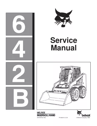 BOBCAT 642B SKID STEER LOADER Service Repair Manual