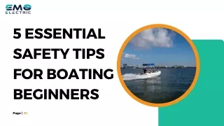 5 Essential Safety Tips For Boating Beginners