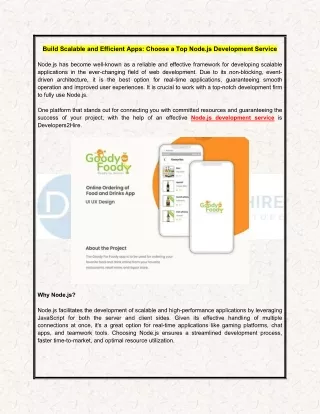 Build Scalable and Efficient Apps - Choose a Top Node.js Development Service