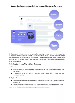 Competitor Strategies Unveiled-Marketplace Monitoring for Success