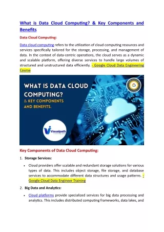 Google Cloud Data Engineering Course | GCP Data Engineer Training in Ameerpet